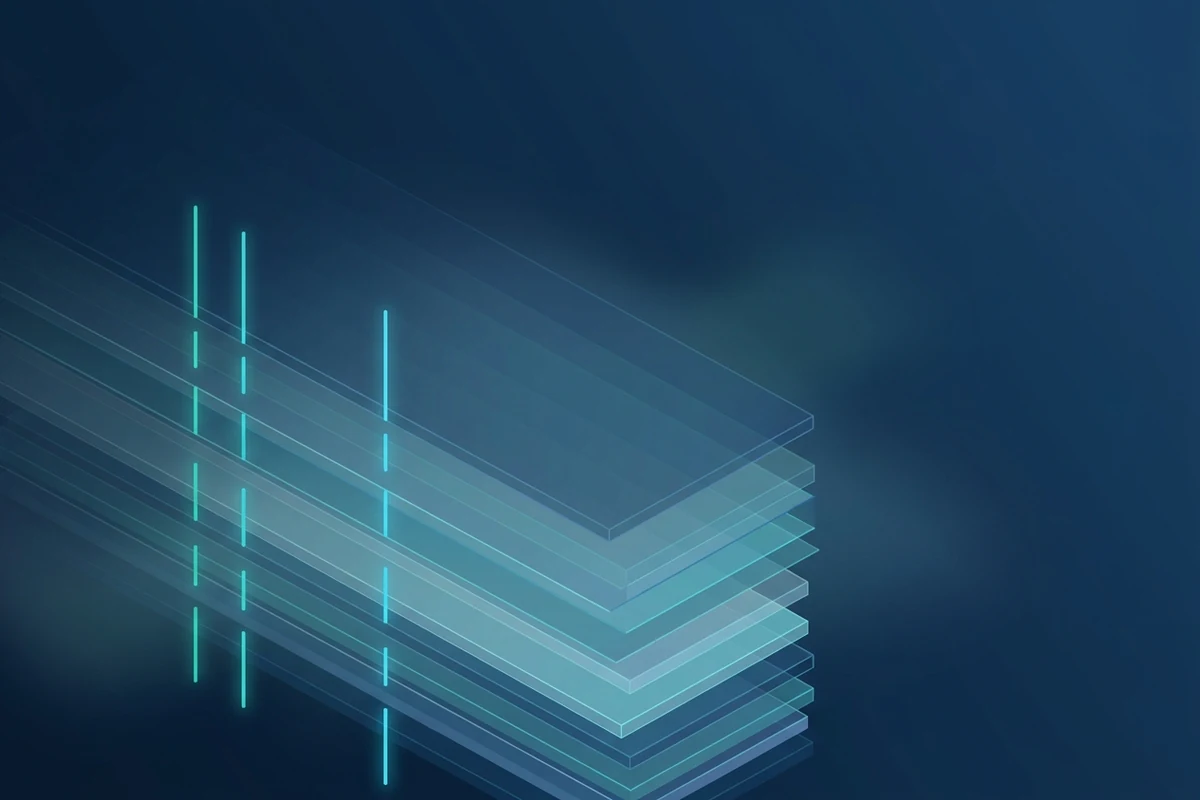 Layered strata of log data with a single moment correlated cleanly through every layer