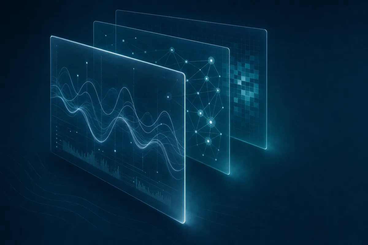 Layered observability panels visualizing detection and response telemetry